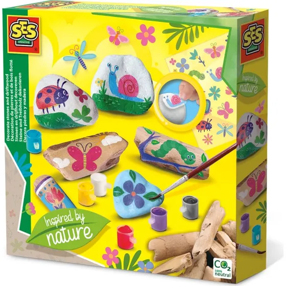 SES Stenen-Drijfhout Decoreren  Creatief Knutselpakket