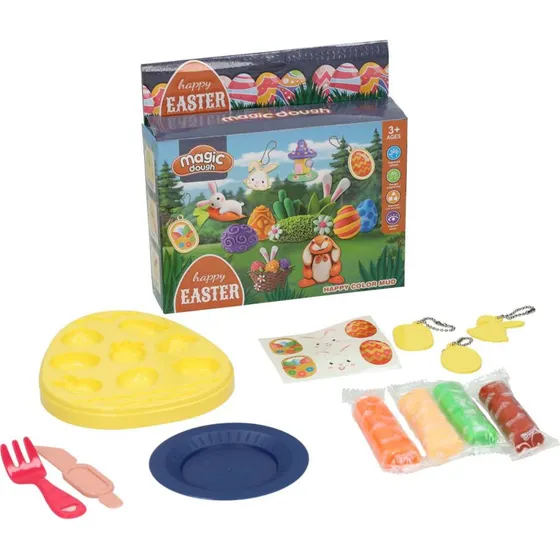 Kleiset Pasen - 4 Kleuren Klei, 16-delig