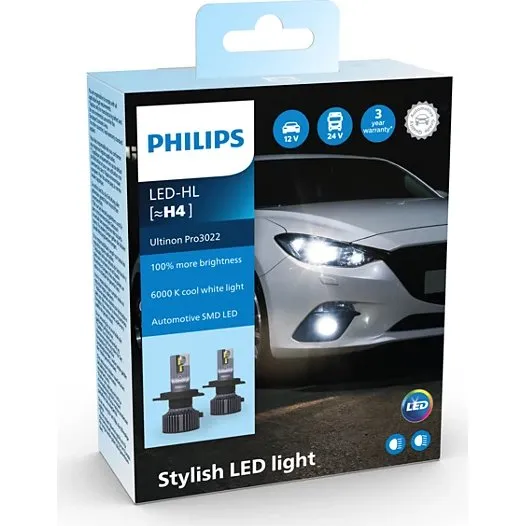 Philips Ultinon Pro3022 H4 LED-lamp Set (2 stuks)