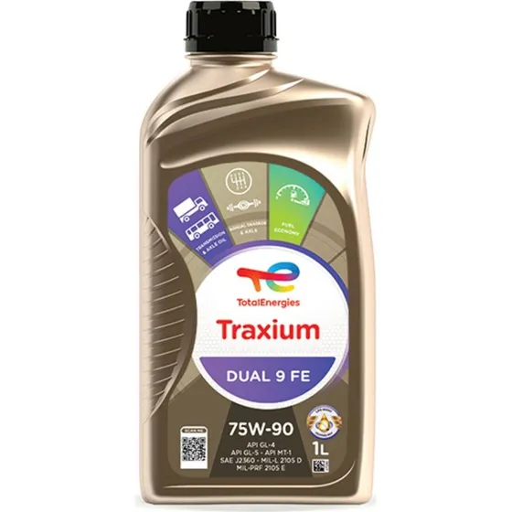 Total Traxium Dual 9 FE 75W90 1L versnellingsbakolie