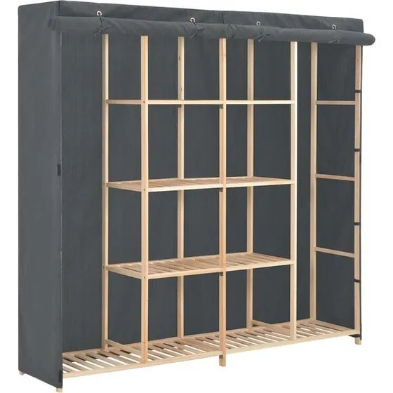 Merk Kledingkast 173x40x170 cm Stof Grijs