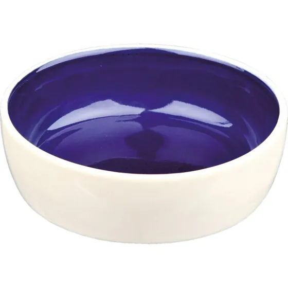 Trixie Voerbak Kat Keramiek Creme/Blauw 13 cm 300 ml