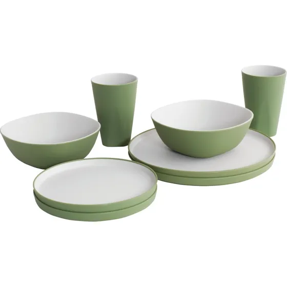 Outwell Gala 8-delige dinerset Shadow Green voor 2 personen