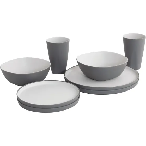 Outwell Gala 8-delige dinerset grey mist voor 2 personen