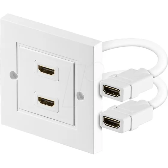 Goobay HDMI-wandcontactdoos 2x HDMI Type A 86x86 mm