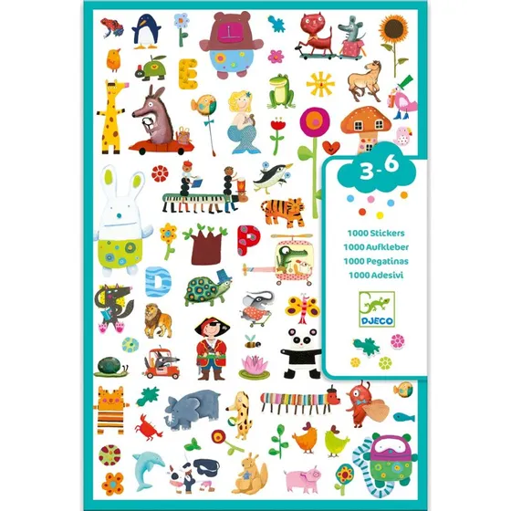 Djeco Duizend Stickers voor Kinderen van 3 tot 6 Jaar