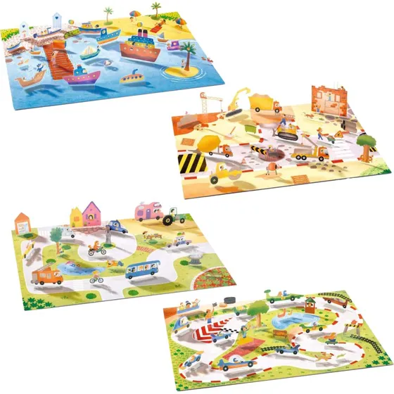 Djeco Stickerplezier 3D - Transport, 31 x 23 cm