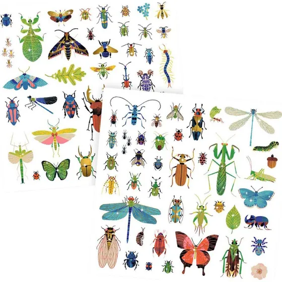 Djeco Microcosmos Insecten Stickers – 160 stuks