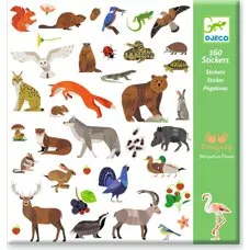 Djeco Stickers Europese Dieren (160 stuks)