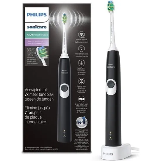Philips Sonicare 4300 HX6800/63 Elektrische Tandenborstel Zwart
