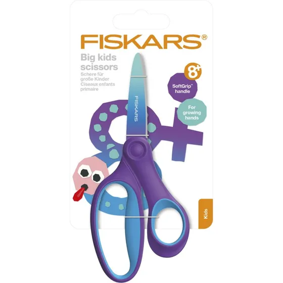 Fiskars Kinder softgrip schaar 15 cm ombre paars
