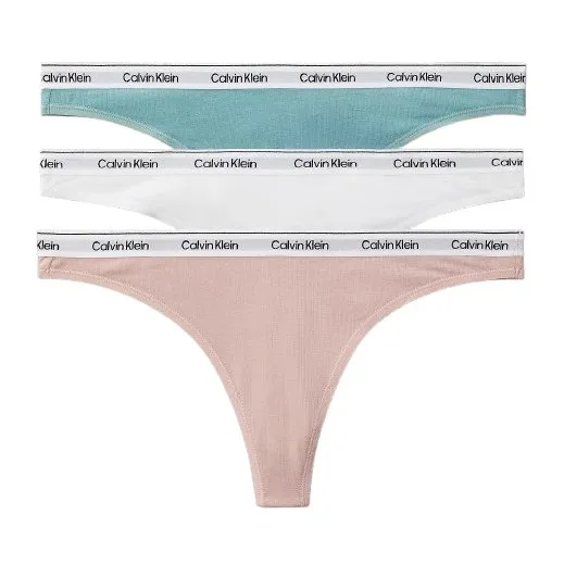 Calvin Klein Modern Logo Dames String 3-Pack Multi