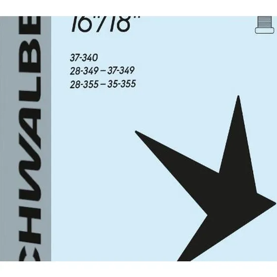 SCHWALBE AV4 Binnenband 28/37-340/355 40 mm Schrader, Zwart
