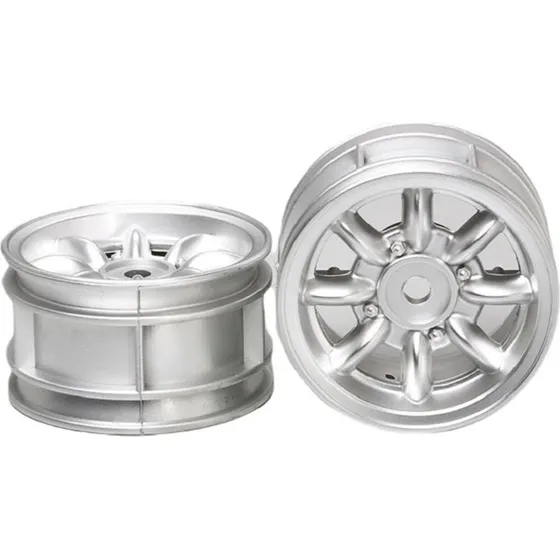 Tamiya M-Chassis 8-Spaaks Velgen Chroom 24mm (2 Stuks)