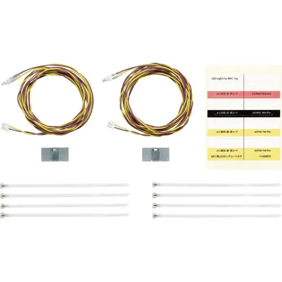 Tamiya LED Geel Ø3mm 1100mm voor MFC-01/MFC-03 (2 stuks)