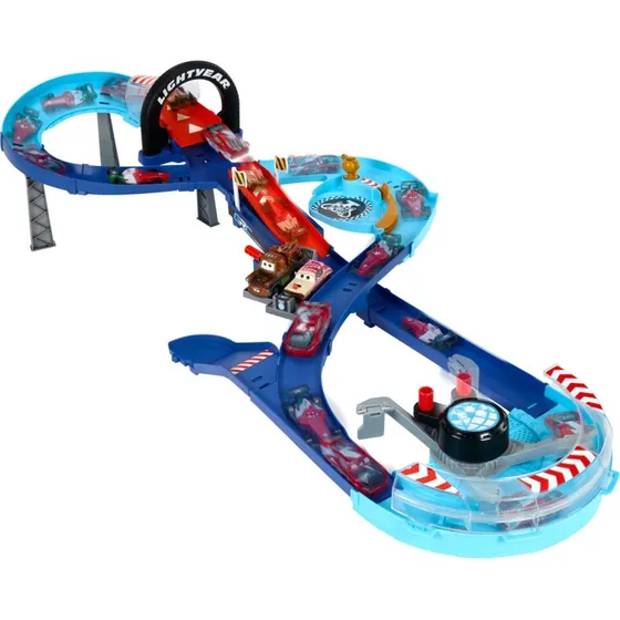 Disney Cars GRC Jumping Raceway Speelset met McQueen en Bernoulli