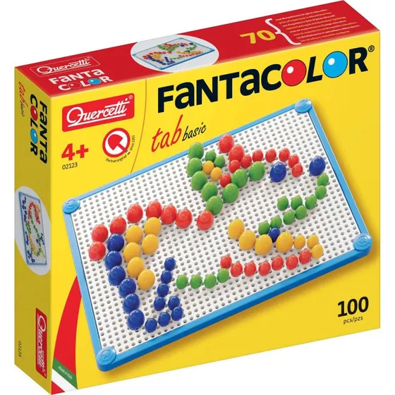 Quercetti FantaColor Prikmozaïek, 100 pinnen