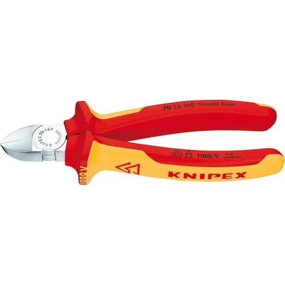 Knipex 7026160 Zijsnijtang 160 mm verchroomd VDE