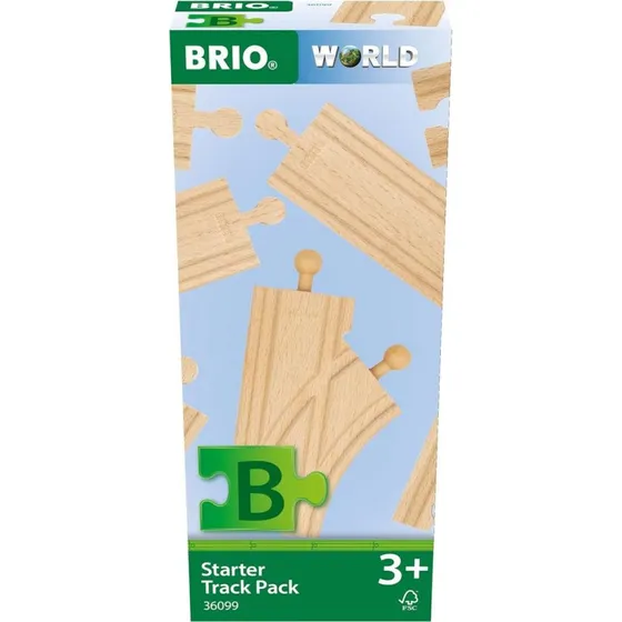 Brio 36099 Starter Track Pack - 12 houten spoorstukken