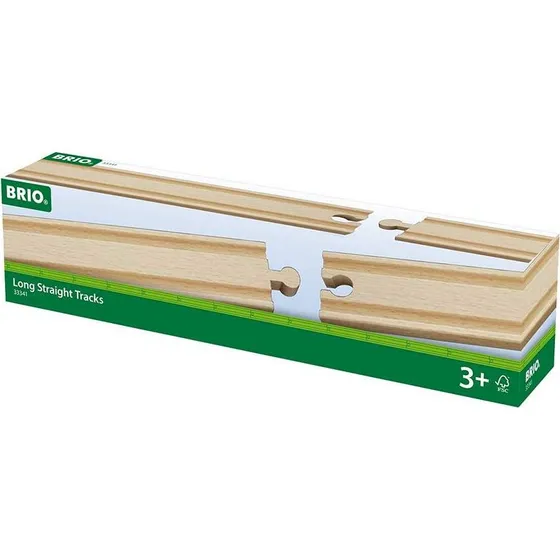 BRIO 33341 Lange Rechte Rails - 4 Stukken