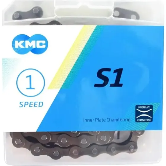 KMC S1 Wide Ketting 112L Bruin - Single Speed
