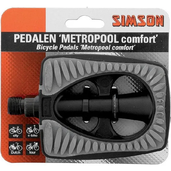 Simson Pedalen Metropool Comfort 2.0 - Zwart
