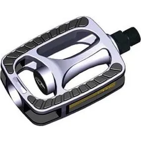 Union Pedalen 811 Alu Grijs/Zwart voor Stads- en Hybride Fiets