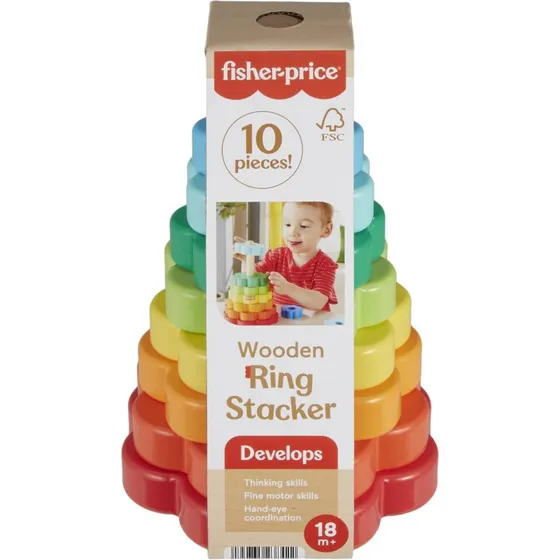 Fisher-Price Houten Ringstapelaar 10 ringen