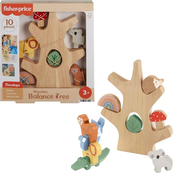 Fisher-Price Houten Balansboom, 10 onderdelen
