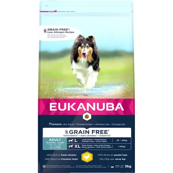 Eukanuba Grain Free Adult Large Breed Kip 12 kg