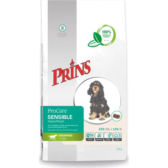 Prins ProCare Sensible Hypoallergenic - Hondenvoer 12 kg - Eend