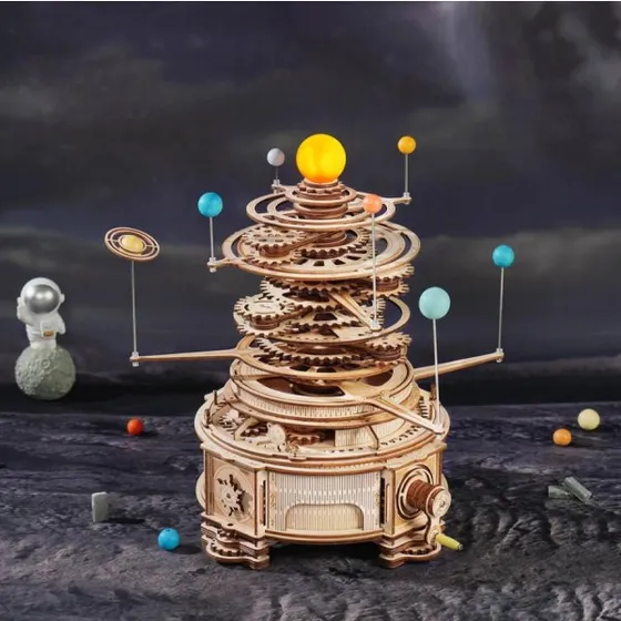 Robotime Mechanical Orrery ST001 - Houten Zonnestelsel Bouwpakket