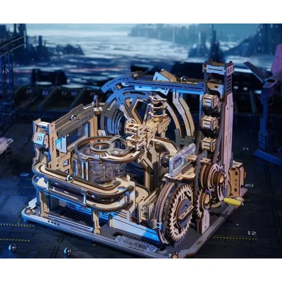 Robotime Marble Spaceport LGC01 - Houten Bouwpakket Volwassenen