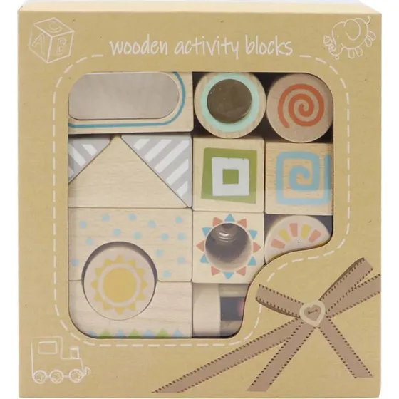 Houten Activeitein Blokken 14 stukken