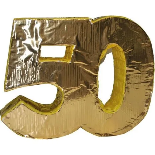 Goud Pinata 50 Jaar - 50x40 cm