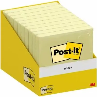 3M Post-it Memoblok 76x76mm Kanariegeel (100 vel)