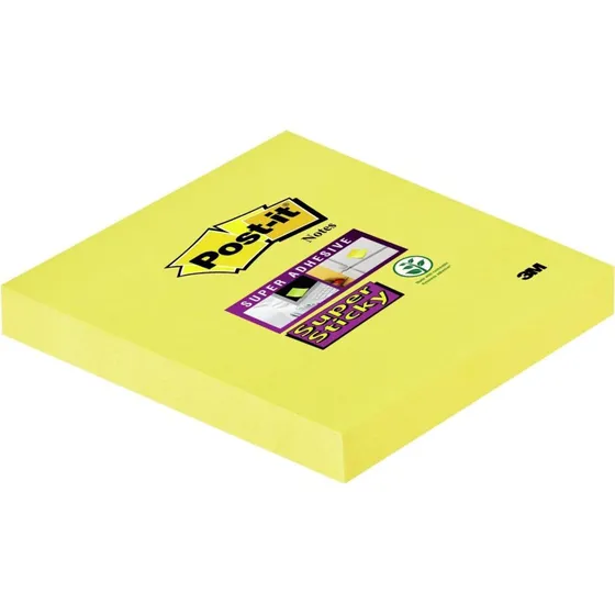 3M Post-it Super Sticky Notes 654, 76x76 mm, geel