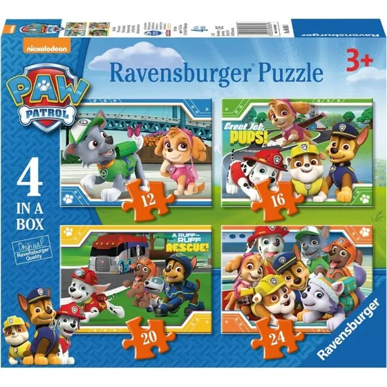 Ravensburger Paw Patrol 4 in 1 Puzzel (12+16+20+24 stukjes)