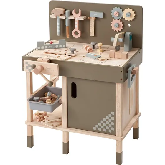 howa Kinderwerkbank Master houten speelgoed met 47 accessoires