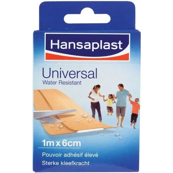 Hansaplast Pleisters Universal 1m x 6cm, 10 stuks