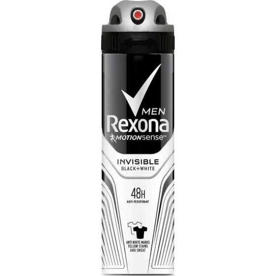 Rexona Men Motion Sense Anti-transpirant 150ml - Onzichtbaar op zwart & wit