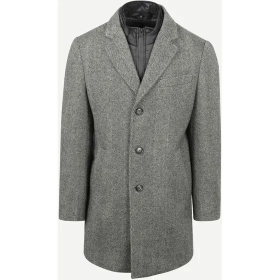 Suitable Coat Wol Pepita Pepper Grey