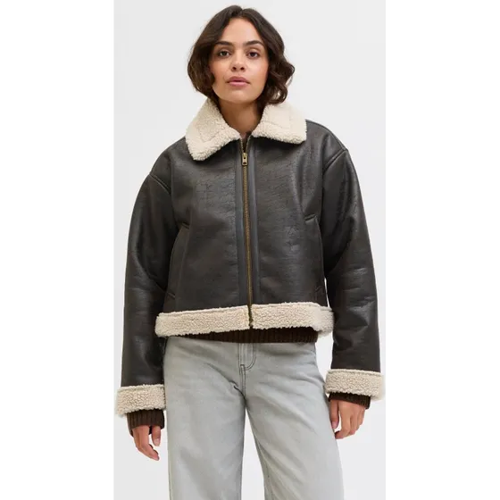 Jack & Jones Wool Coat Licht Bruin