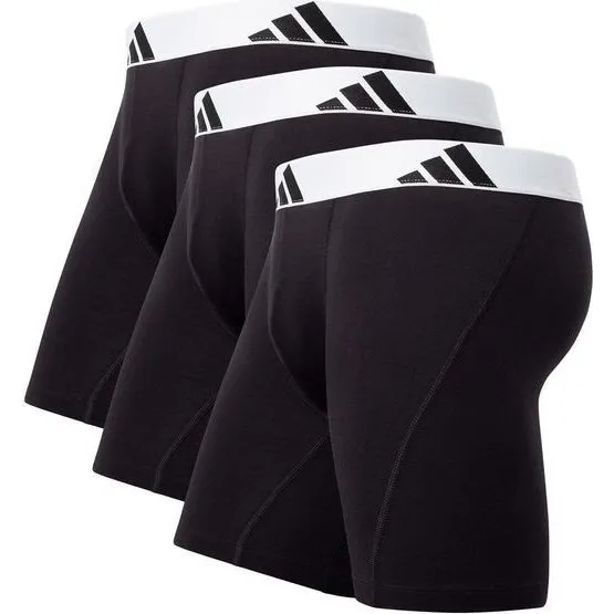 Adidas Boxer Brief 3-pack zwart (lang) - 95% katoen