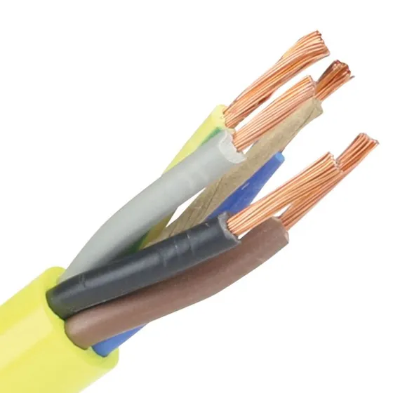Dynamic H07BQ-F 5x2,5mm² geel pur kabel 100m