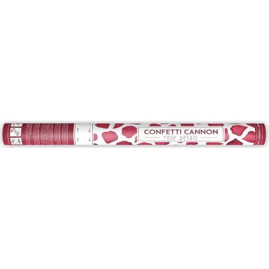 Bordeaux Rode Bloemen Confetti Kanon 40cm