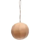 Colorations Papier-mache Balornamenten 6st Bruin