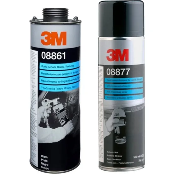 3M Anti-Steenslag Bescherming Spuitbus 500 ml, zwart