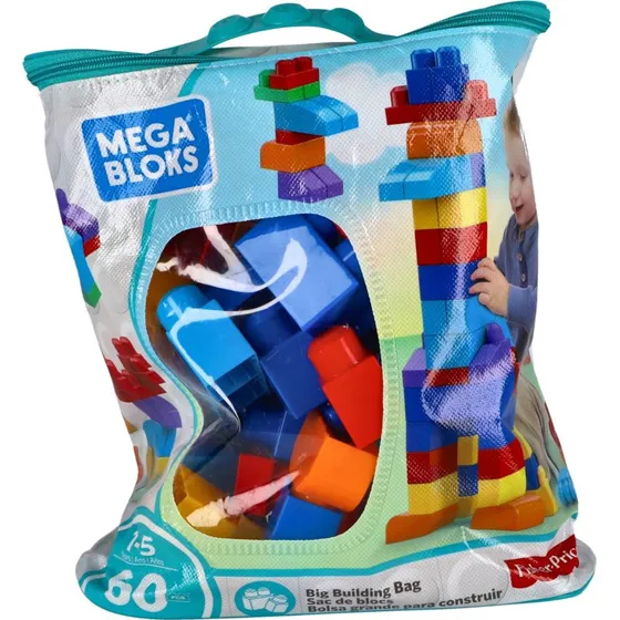 Mega Bloks First Builders 60 Maxi Blokken Blauwe Tas