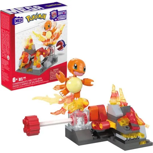 Mega Construx Pokémon Charmander Fire-Type Spin Bouwset